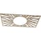 Ekena Millwork Hoover Wood Fretwork Pierced Ceiling Medallion, Birch, 24"W x 12"H x 8 7/8"ID x 3/8"T CMWP24X12X0375HOBI - alternate 2